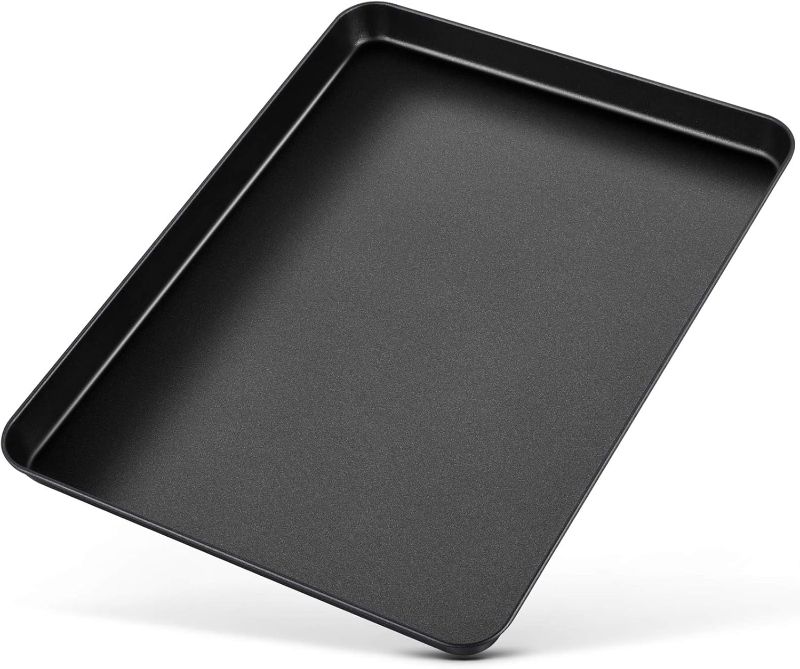 Photo 1 of P&P CHEF 16 Inch Baking Cookie Sheet Pan, Carbon Steel Oven Tray, Non Stick Bakeware for Cooking Baking Bread Meat Vegetables, Sturdy & Healthy, Easy Clean, 1Pc