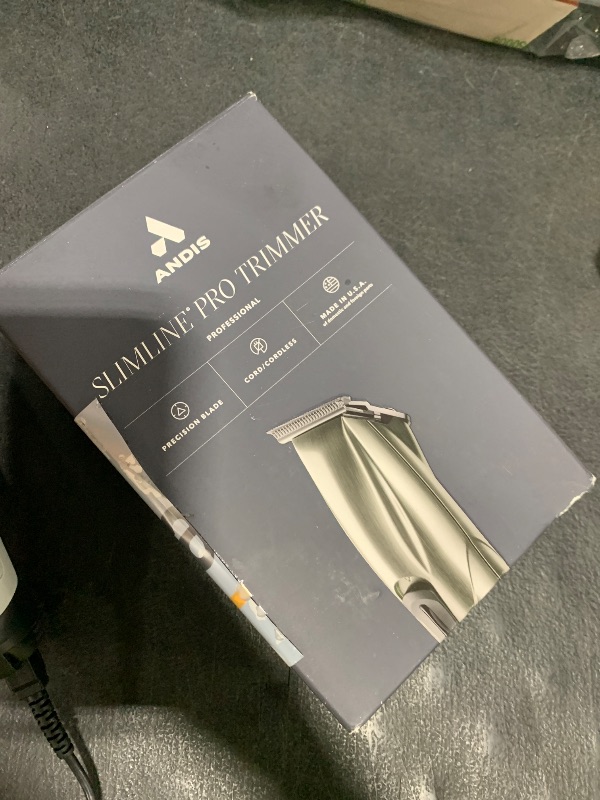 Photo 1 of Andis 32810 Slimline Pro Cord/Cordless Beard Trimmer, Lithium Ion T-Blade Trimmer, Close Cutting T-Blade Zero Gapped, Chrome