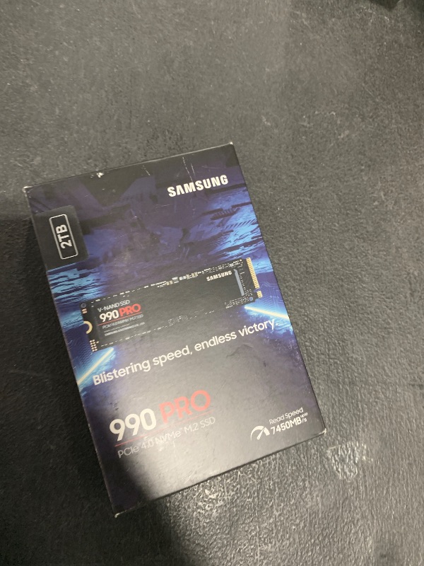 Photo 1 of Samsung 990 PRO 2TB PCIe Gen 4.0 x4 (Maximum Transfer Rate 7,450MB/s) NVMe M.2 (2280) Internal SSD MZ-V9P2T0B-IT/EC