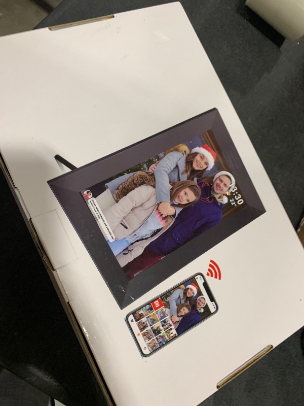 Photo 1 of Frameo 10.1 Inch Smart WiFi Digital Photo Frame,Digital Picture Frame Wi-Fi with 32GB Storage & SD Slot, Electronic Picture Frame IPS Touch Screen with Auto-Rotate, Frameo Digital Frame WiFi -White