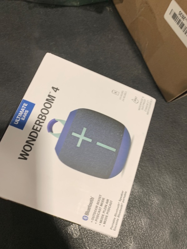 Photo 1 of Ultimate Ears WONDERBOOM 4 Outdoor Speakers Bluetooth Waterproof with Big Bass & 360-Degree Sound, Dustproof Floating Wireless Speaker, 131ft Range - Blue