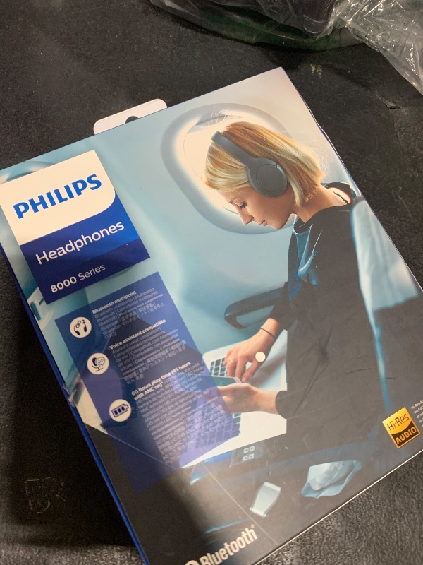 Photo 1 of Philips H8506 Over-Ear Bluetooth Headphones with Noise Canceling Pro, Hi-Res Audio, 60-Hour Battery, Fast Charging, Lightweight, Soft Ear Cups, Bluetooth Multi-Point, App Control, Black
