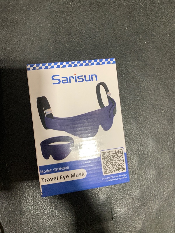 Photo 1 of SARISUN Airplane Head Strap 3D Eye Mask, Travel Pillow Alternative for Long Flight, 360° Support Sleep Head Hold, Stop Bobblehead, Ultra-Compact Lightweight Travel Essentials, Black