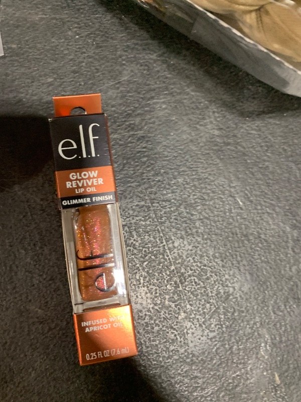 Photo 1 of e.l.f. Glow Reviver Lip Oil, Nourishing and Hydrating with High-Shine Glimmer Finish & Sheer Wash Of Color, Minty Scent, Non-Sticky, Vegan & Cruelty-free, Crystal Baller