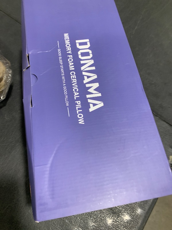 Photo 1 of DONAMA Cervical Pillow for Neck and Shoulder,Contour Memory Foam Pillow,Ergonomic Neck Support Pillow for Side Back Stomach Sleepers with Pillowcase-King Size