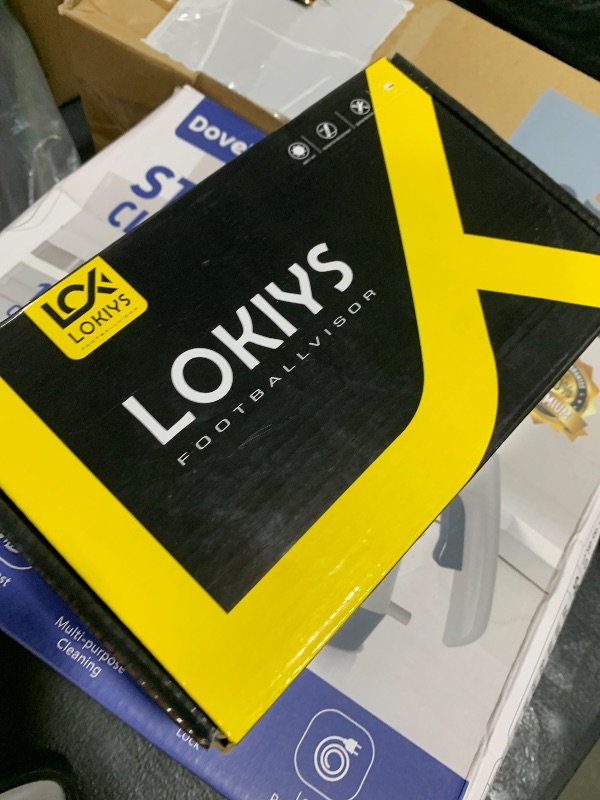 Photo 1 of LOKIYS Football Visor - for Youth Football Helmets & Adult Football Helmets (Clear Blue)