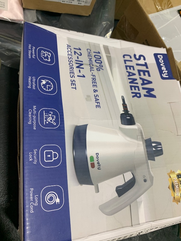 Photo 1 of Steam Cleaner, Pressurized Handheld Steam Cleaner for Home with 12pcs Accessories & Safety Lock, Multi-Surface & Powerful Home Use Steamer for Cleaning, Car, Bathroom, Shower, Window, Grime, Grease