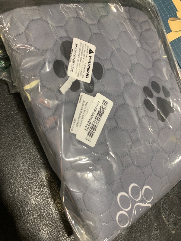 Photo 1 of WanpeeGoo Washable Pee Pads for Dogs, 4 Pack Absorbent Reusable Training Dog Pads Pet Puppy Pads, Non-Slip Potty Pads for Whelping, Playpen, Crate, Bed, Grey 18"x24"