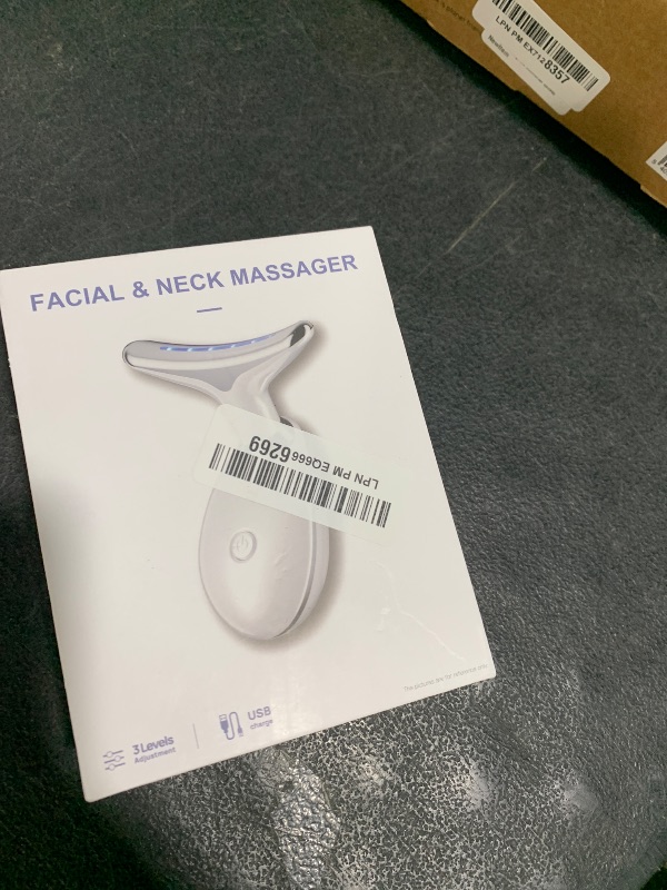 Photo 1 of VGY Face and Neck Massager Tool, 7-in-1 Color Red-Light-Therapy Wand for Skin Care, White
