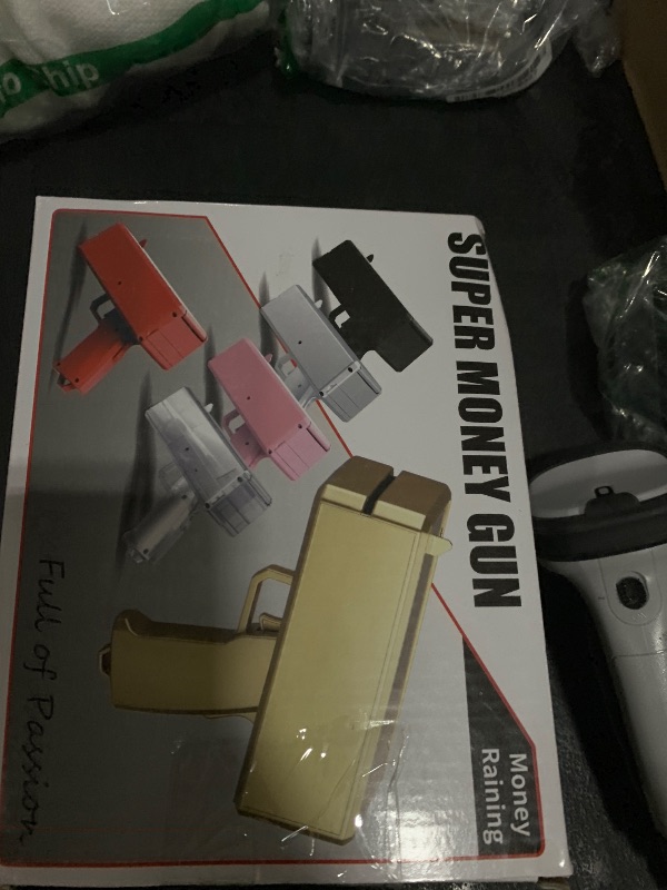 Photo 1 of Sopu Make it Rain Money Gun Paper Playing Spary Money Toy Gun, Prop Money Gun Cash Gun Toy Party Supplies (Mysterious Black)