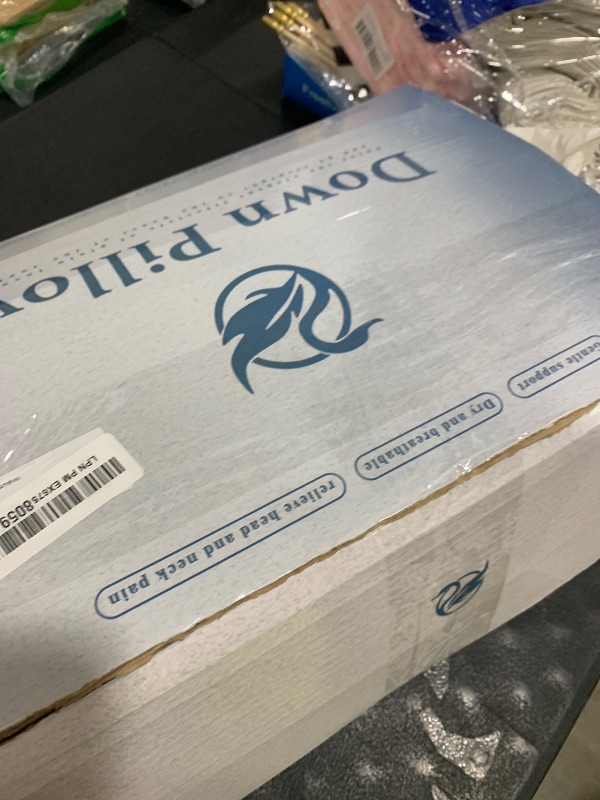 Photo 1 of AiAngu Canadian Luxury Goose Down Pillow Queen Size - 900 Fill Power, 100% Cotton with Teflon Shell- Ultra Comfort Sleep Pillows - Bed Pillows for Back, Stomach, Side Sleeper(White,Queen(Pack of 2))