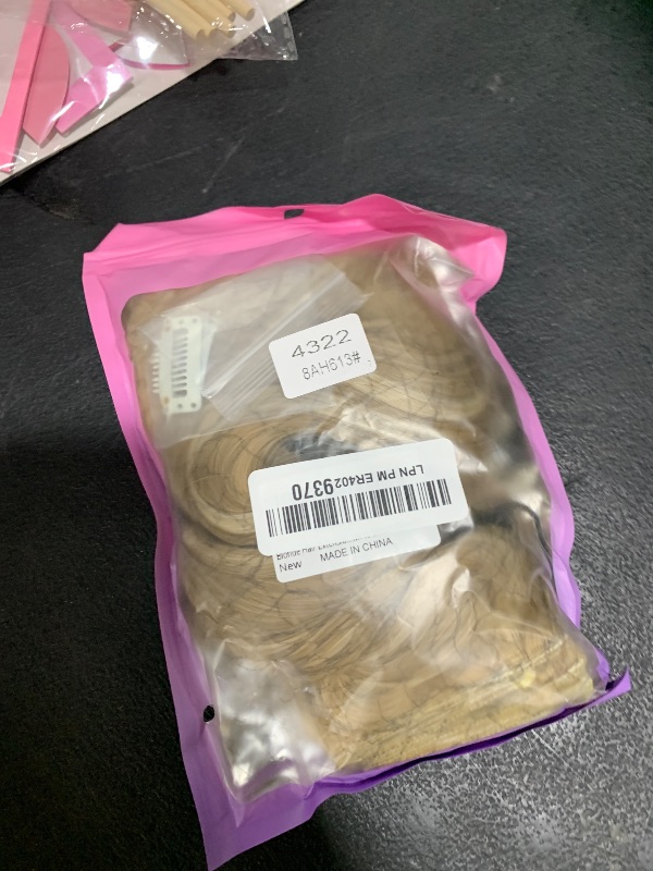 Photo 1 of 20 Inches Blonde Hair Extensions Clip ins, 4Pcs Curly Synthetic Clip in Hair Extensions (Color: Dark Blonde with Bleach Blonde Highlights)