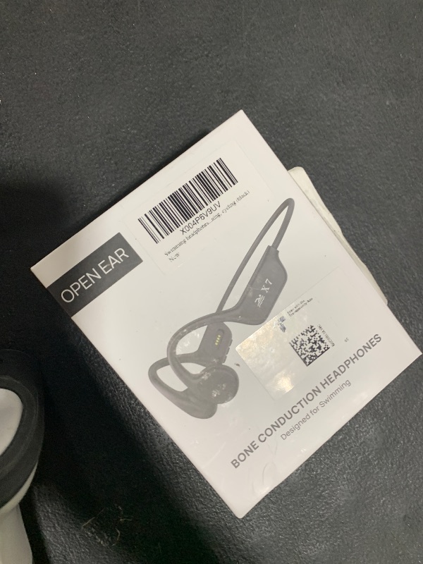 Photo 1 of Swimming headphones-bone conduction headphones, IP68 waterproof built-in MP3 player 32G memory, underwater swimming headphone, wireless open Earphones Bluetooth 5.3, for running, cycling (black)