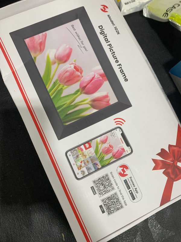 Photo 1 of Frameo 10.1 Inch WiFi Digital Picture Frame, 1280x800 HD IPS Touch Screen Photo Frame Electronic, 32GB Memory, Auto-Rotate, Wall Mountable, Share Photos/Videos Instantly via Frameo App from Anywhere
