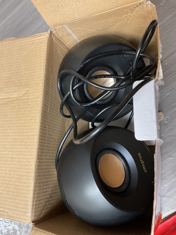 Photo 1 of Creative Pebble Pro (Black) Minimalist 2.0 USB-C Computer Speakers with Bluetooth 5.3 and Customizable RGB Lighting, Clear Dialog and BassFlex Tech, USB Audio, Headset Port, for PC and Mac