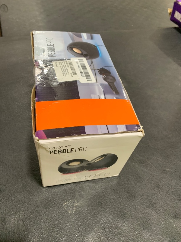 Photo 1 of Creative Pebble Pro (Black) Minimalist 2.0 USB-C Computer Speakers with Bluetooth 5.3 and Customizable RGB Lighting, Clear Dialog and BassFlex Tech, USB Audio, Headset Port, for PC and Mac