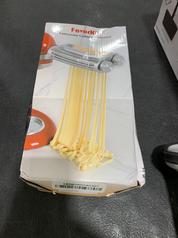 Photo 1 of FavorKit Pasta Maker Attachment 3 in 1 Set for KitchenAid Mixers Plus Hub Knob Screw Accessory Included Dough Sheet Roller, Spaghetti & Fettuccine Cutters and Cleaning Brush