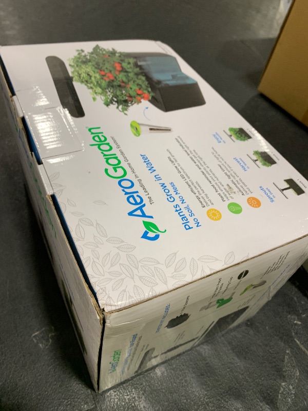 Photo 1 of AeroGarden Harvest 2.0, Indoor Garden Hydroponic System with LED Grow Light, Holds up to 6 AeroGarden Pods, Black