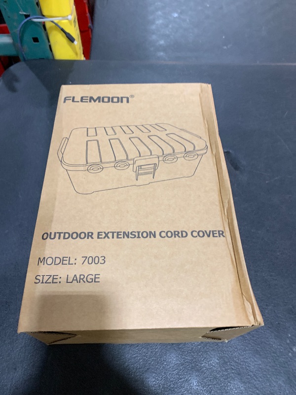 Photo 1 of Flemoon Large Outdoor Electrical Box (12.5 x 8.5 x 5 inch), IP54 Waterproof Extension Cord Cover Weatherproof, Protect Outlet, Plug, Socket, Timer, Power Strip, Holiday Light Decoration, Black
