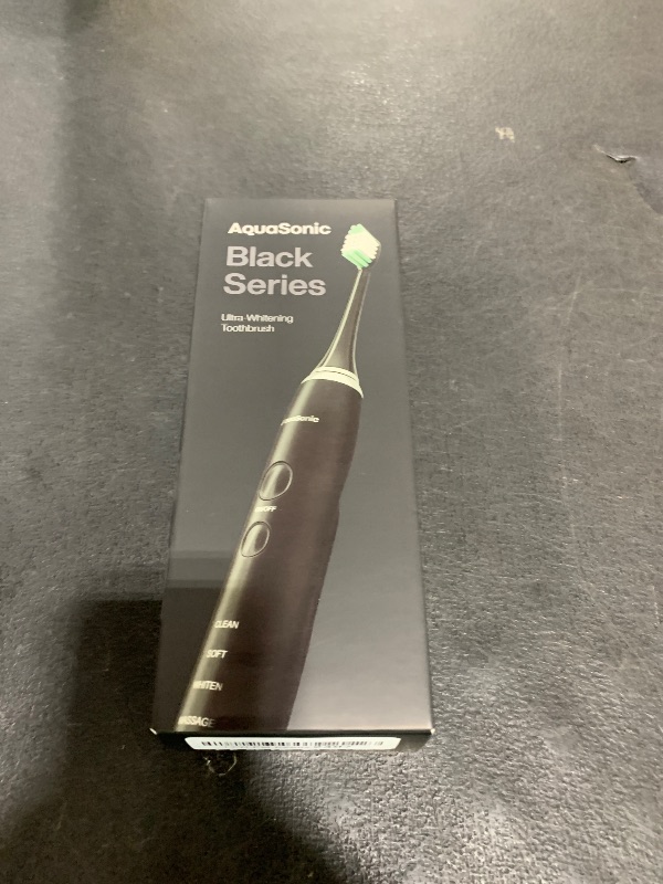 Photo 1 of Aquasonic Black Series Ultra Whitening Toothbrush – ADA Accepted Electric Toothbrush- 8 Brush Heads & Travel Case – 40,000 VPM Electric Motor & Wireless Charging - 4 Modes w Smart Timer