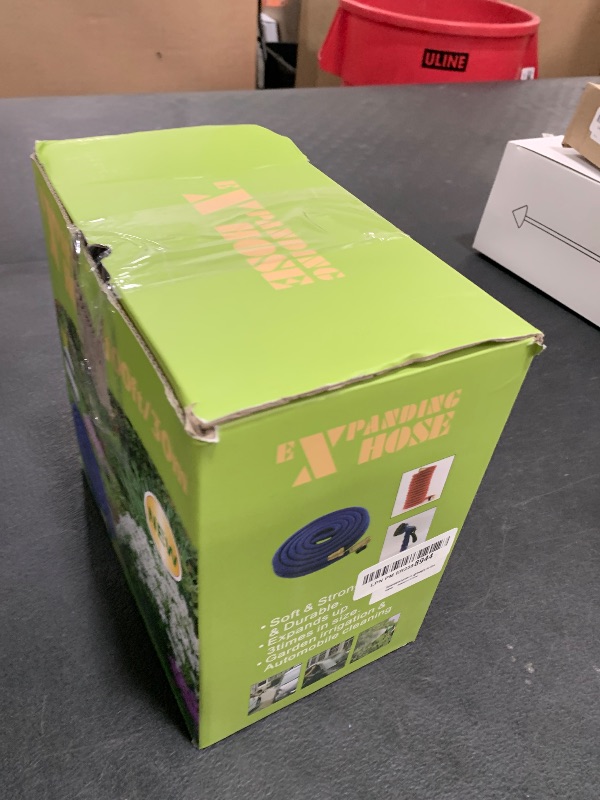 Photo 1 of 100 ft Expandable Garden Hose, 2026 New Ultra Lightweight Kink Free Flexible Water Hose 100ft, 10 Pattern Spray Nozzle, Leak-Proof Solid Brass Fittings, High-Density Outer Fabric & Durable Latex Core