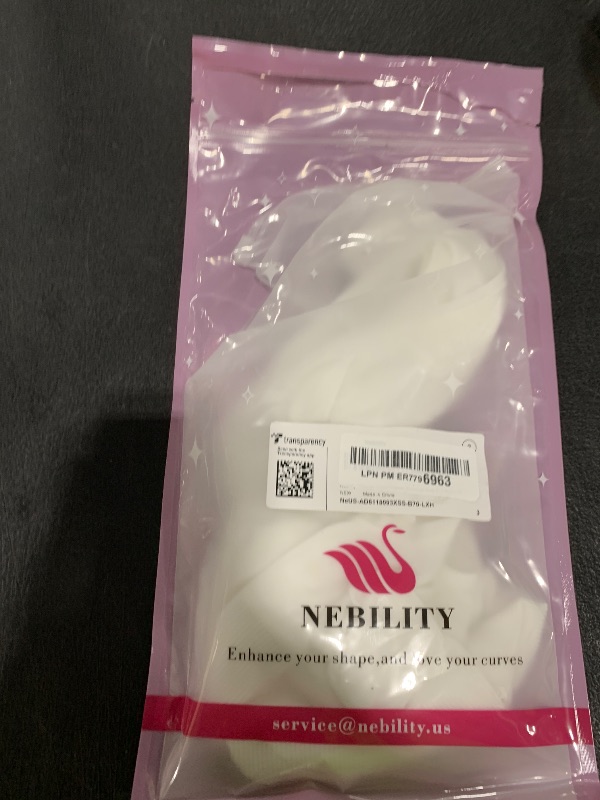 Photo 1 of Nebility Women Waist Trainer Bodysuit Slim Full Body Shapewear Seamless Round Neck Jumpsuits Tummy Control Tops (XS/S, White)