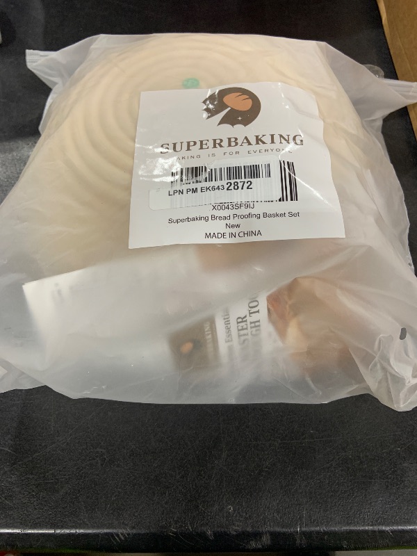 Photo 1 of Superbaking Banneton Bread Proofing Basket, Sourdough Bread Baking Supplies, Round 9 Inch Sourdough Starter Kit, Proofing Basket for Baking, Bread Making Supplies Tools, Banneton Basket Gift Set
