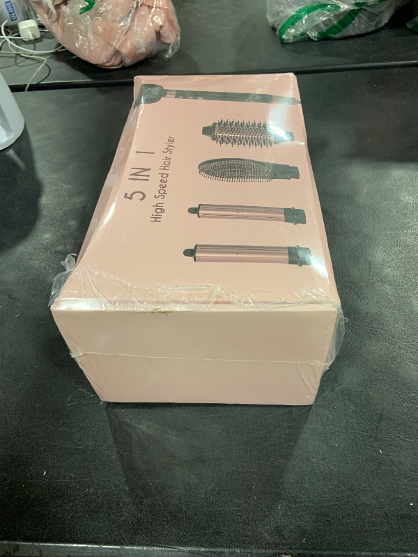 Photo 1 of Annlary 5 in 1 Ionic Hot Air Styler, 1400W Powerful Hair Dryer Brush, Auto-Wrap Curlers, Paddle Brush for Fast Drying, Curling, Straightening, Volumizing with Travel & Storage Bag