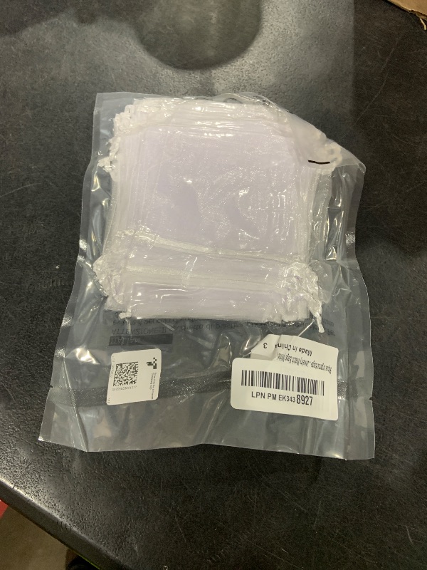 Photo 1 of Tojwi 50pcs Organza Bags-Mix Color 3.54''x4.33''(9x11cm) Satin Drawstring Organza Pouch Wedding Party Favor Gift Bag Jewelry Watch Bags (White)