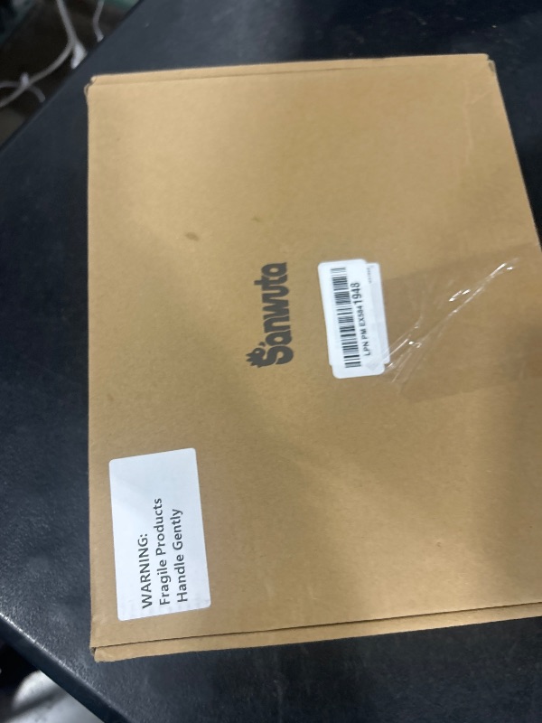 Photo 1 of Sanwuta 2 Pcs 8.5 x 11 Inch Acrylic Sign Holder, Slant Sign Display Stand, Transparent Flyer Holder Frame Plastic Document Display for Workers Teachers Office Home Menu Desktop