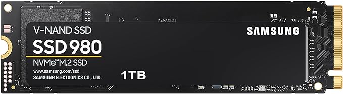 Photo 1 of Samsung 980 SSD 1TB PCle 3.0x4, NVMe M.2 2280, Internal Solid State Drive, Storage for PC, Laptops, Gaming and More, HMB Technology, Intelligent Turbowrite, Speeds of up-to 3,500MB/s, MZ-V8V1T0B/AM