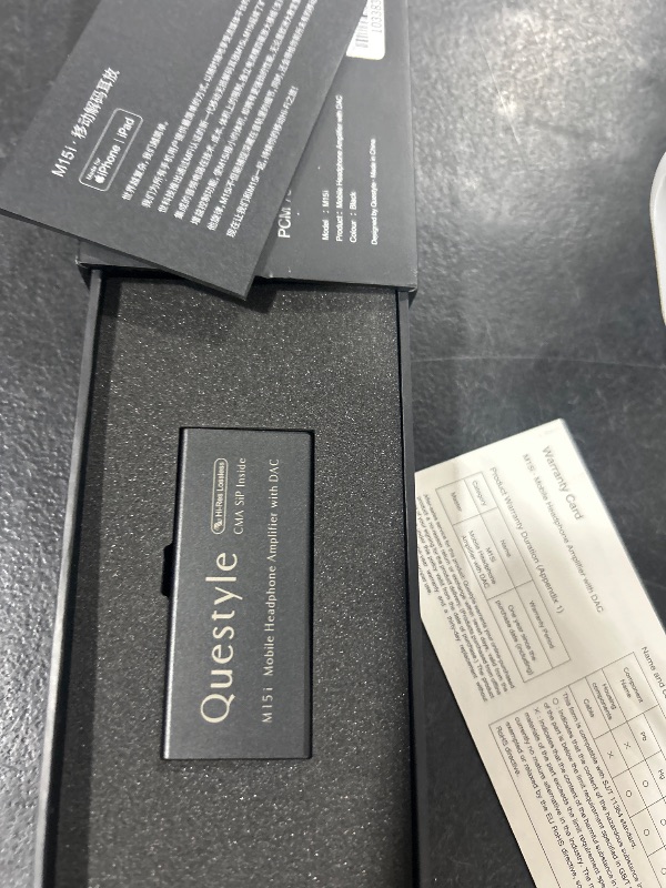 Photo 1 of Questyle M15i Headphone Amplifier [MFi Certified] Portable USB C DAC Amps with 4.4mm and 3.5mm Dual Outputs Supports PCM 768kHz/DSD512 High Resolution Lossless for Smartphones/PC/Laptops