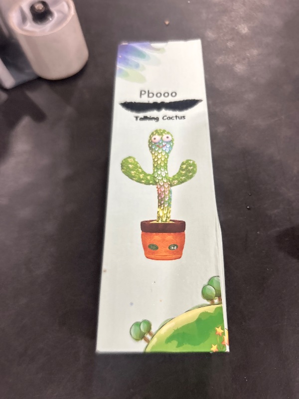 Photo 1 of Pbooo Dancing Talking Cactus Mimicking Toy,Talking Repeat Singing Sunny Cactus Toy 120 Pcs Songs for Baby 15S Record Your Sound Sing+Dancing+Recording+LED