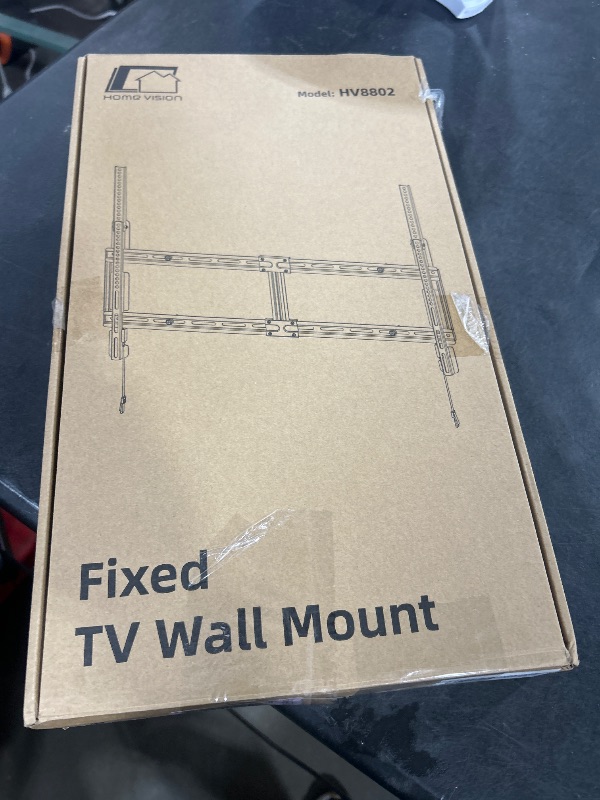 Photo 1 of HOME VISION Fixed TV Wall Mount for Most 42"-100" Flat Curved TVs- 0.86'' Ultra Slim, Low Profile TV Mount Fits 8"-32" Studs, Heavy Duty Bracket Mounts for Large TVs, Max VESA 800X600mm, Up to 200lbs