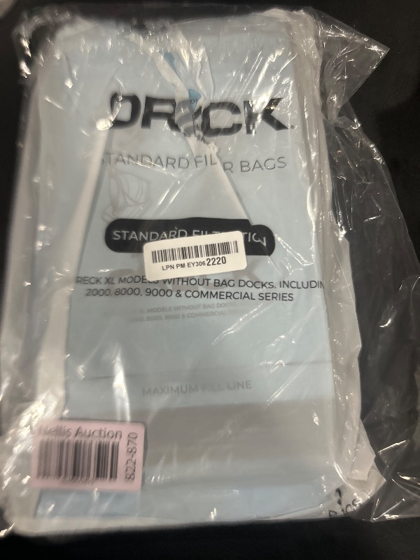 Photo 1 of Oreck Commercial XL Vacuum Cleaner Bags, Pack of 9, Single-Wall Filtration, Disposable, Fights Odors, Oreck Vacuum Cleaner Bags for Use in Upright Vacuums