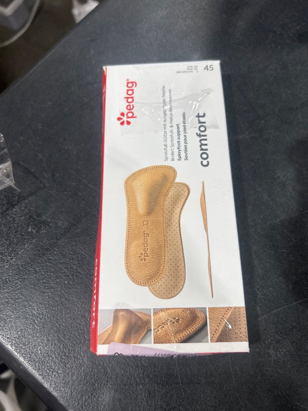 Photo 1 of pedag Comfort Leather 3/4 Inserts for Whole Foot Support, Handmade in Germany, Men and Women's Dress Shoes, Flats, Ballet Flats, Sandals, Real Leather, Tan, 1 Pair, US M 12 / EU 45