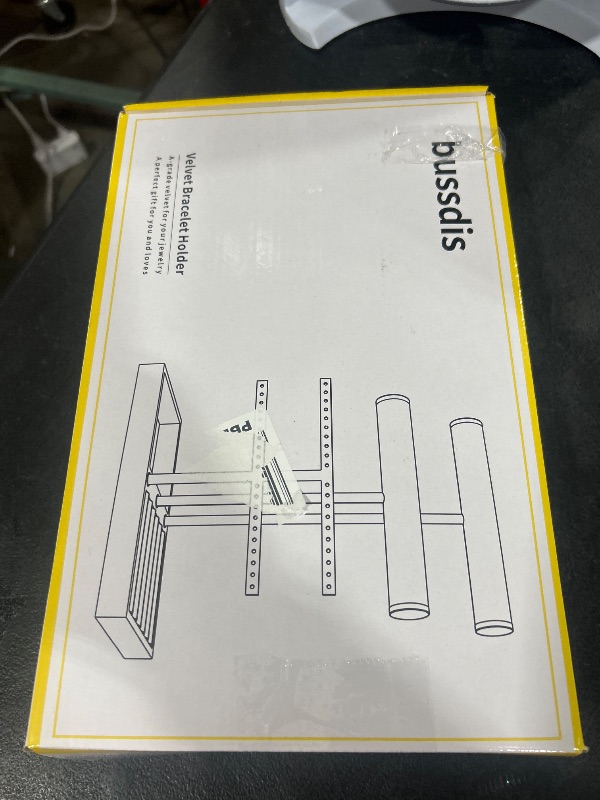 Photo 1 of bussdis 3 Tier Bracelet Holder Display - Detachable T Bar White Velvet Bracelet Holder, Jewelry Holder Organizer for Bracelet, Necklace, Earrings, Rings