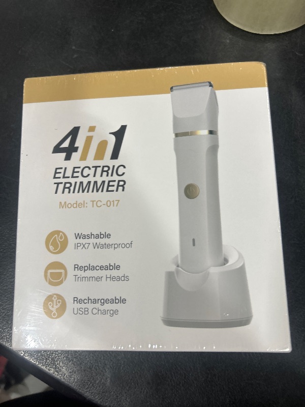 Photo 1 of Electric Bikini Trimmer for Women - 4 in 1 Electric Razors for Women, Waterproof Pubic Hair Trimmers and Facial Hair Remover, Replaceable Shaver & Nose Hair Trimmer, Rechargeable Women's Grooming Kit