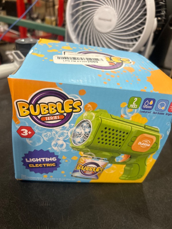 Photo 1 of Panacare 2 Packs Bubble Gun,Automatic bubbele Maker with 10 Holes/Lighting,Bubble Maker Toy for Kids/Pets.10000+Rich Bubbles/Min with Bubble Solution.Best Gifts for Birthday/Party/Wedding