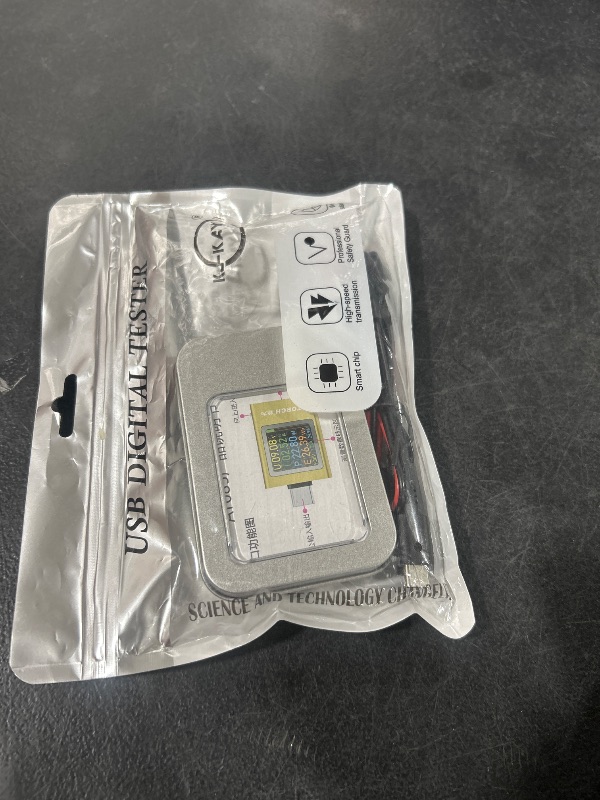 Photo 1 of USB C Tester,KJ-KayJI Power Meter Color Screen IPS Digital Multimeter(2025)Voltage,Cur,Pwr,Resistance,Elec,Temp,Capacity,Time,Fast Charging,with USB C Clip Cable Support DC4.5-50V/0-12A?PD2.0/PD3.0..