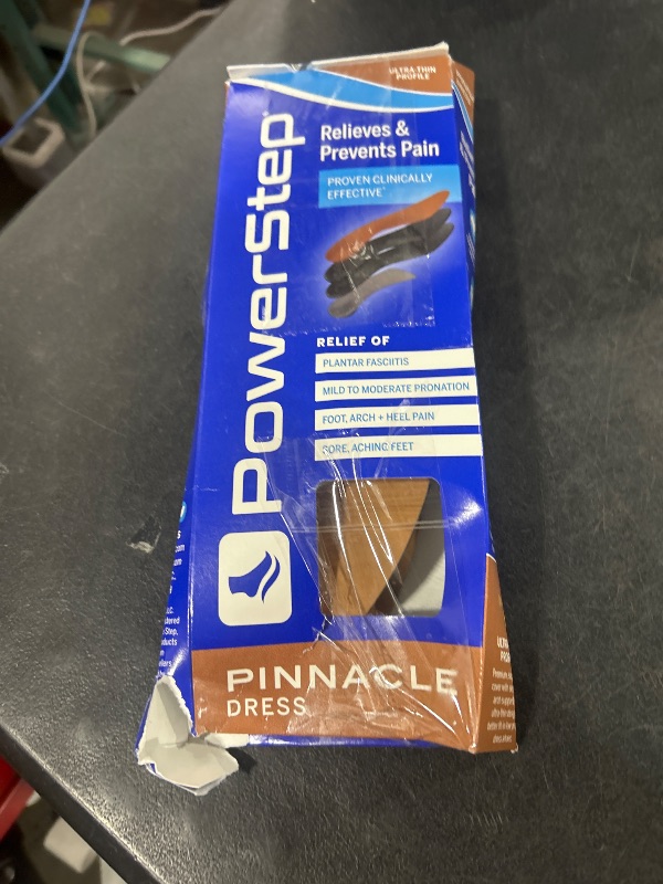 Photo 1 of PowerStep Pinnacle Dress Orthotic Insoles, Arch Pain Relief for Dress Shoes, Plantar Fasciitis Relief, Supports Pronation, Made in The USA (Men's 4-4.5 / Women's 6-6.5)