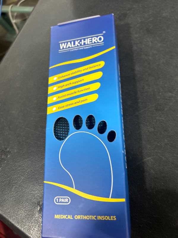 Photo 1 of Inserts Relieve Plantar Fasciitis - Flat Feet Insoles Arch Supports, Orthotic Insoles for Foot Pain Arch Pain Reduce Muscle Fatigue Absorb Shock (Mens 6-6 1/2 | Womens 8-8 1/2)