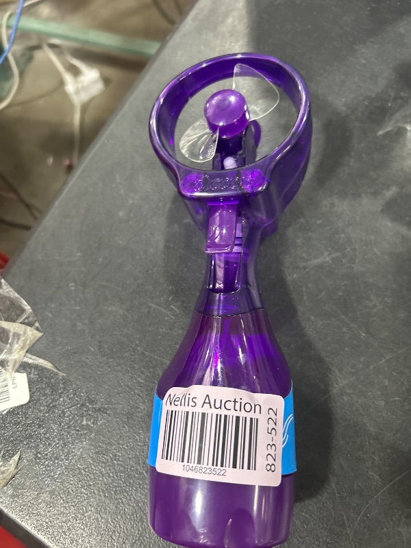 Photo 1 of O2COOL Deluxe Handheld Battery Powered Water Misting Fan (Purple)