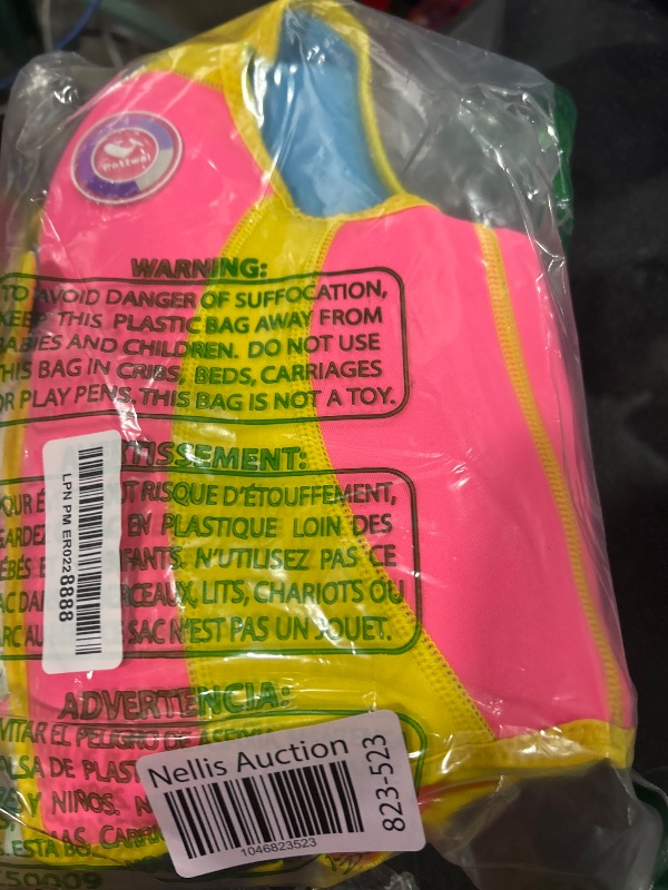 Photo 1 of Pottwal Swim Vest for Kids - Swim Jacket for 2-3 Years (33-40LBS) - Buoyancy Aid Made of Neoprene & EPE - with Adjustable Crotch Strap - Red Yellow