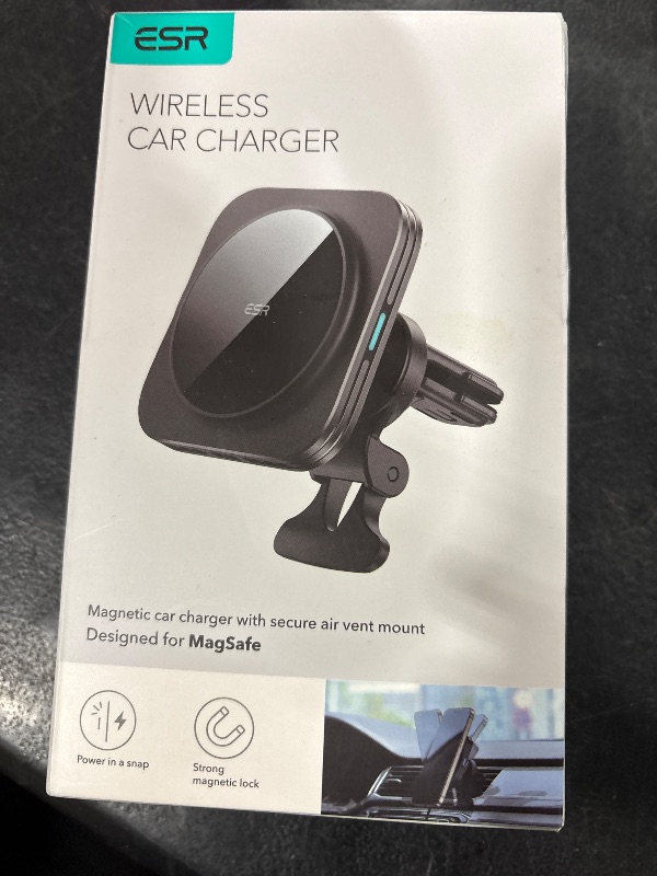 Photo 1 of ESR for MagSafe Car Mount Charger, 15W Magnetic Wireless Car Charger, Compatible with MagSafe Car Charger,Air Vent Dashboard Phone Holder Mount for iPhone 16 15 14 13 12, Galaxy S25, Fast Charging