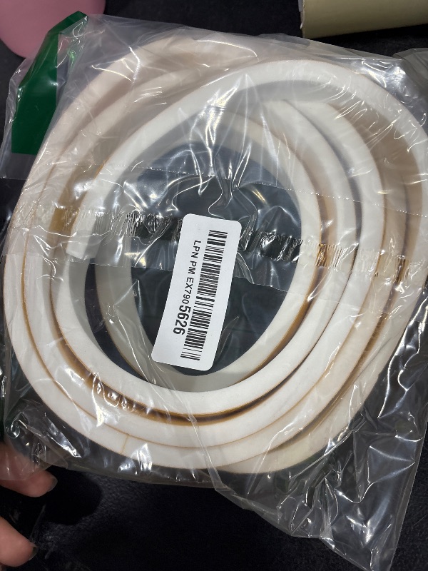 Photo 1 of Weather Stripping Door Seal Strip 3/4"W * 5/16"T, Door Insulation Strip, High Density Foam Tape for Door Frame, Window, 10FT Length(10 FT X 1 Rolls, White)