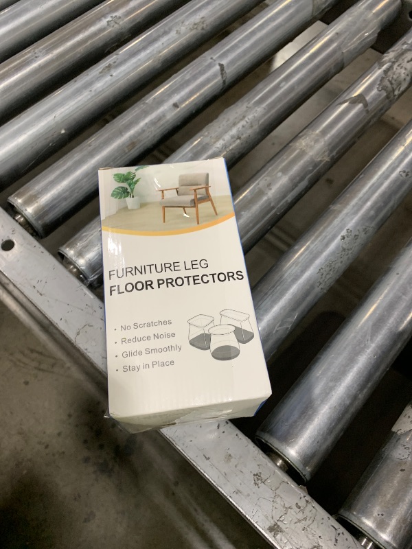 Photo 1 of Chair Leg Floor Protectors Square Chair Leg Protectors for Hardwood Floors Silicone Caps Felt Strengthen Bottom Protection Non Slip Reduce Noise 16 Pack Clear Square L Fit:1-1/8" ~ 1-9/16" (27~40mm)