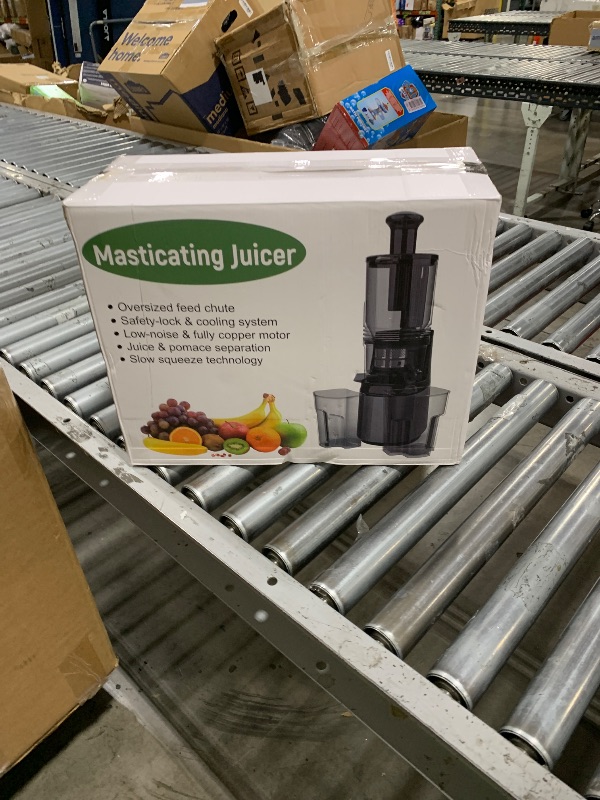 Photo 1 of Cold Press Juicer,Slow Masticating Juicer Machines with 5.3" Large Feed Chute for Most Fruits and Vegetables,Easy to Clean Lemon Orange Juicer with 250W Motor and High Juice Yield,Deep Grey