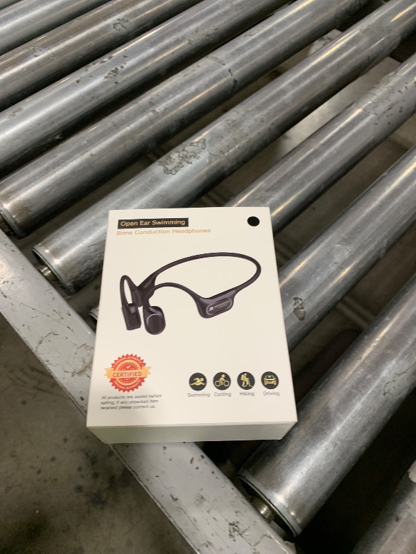 Photo 1 of Swimming Headphones IP68 Waterproof, Open Ear Bone Conduction Headphones Bluetooth 5.4 with 32GB MP3 Player, Secure Comfort Underwater Swim Earbuds for Jogging Cycling Fitness-SurfAudio(Black)