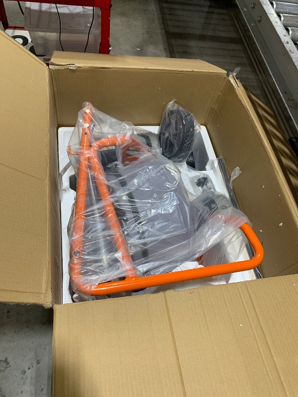 Photo 1 of VEVOR Drain Cleaner Machine 75FT x 1/2 Inch, Auto Feed Sewer Snake Drain Auger on Wheels, Portable Drain Cleaning Machine with 8 Cutters & Air-activated Foot Switch for 2" to 4" Pipes